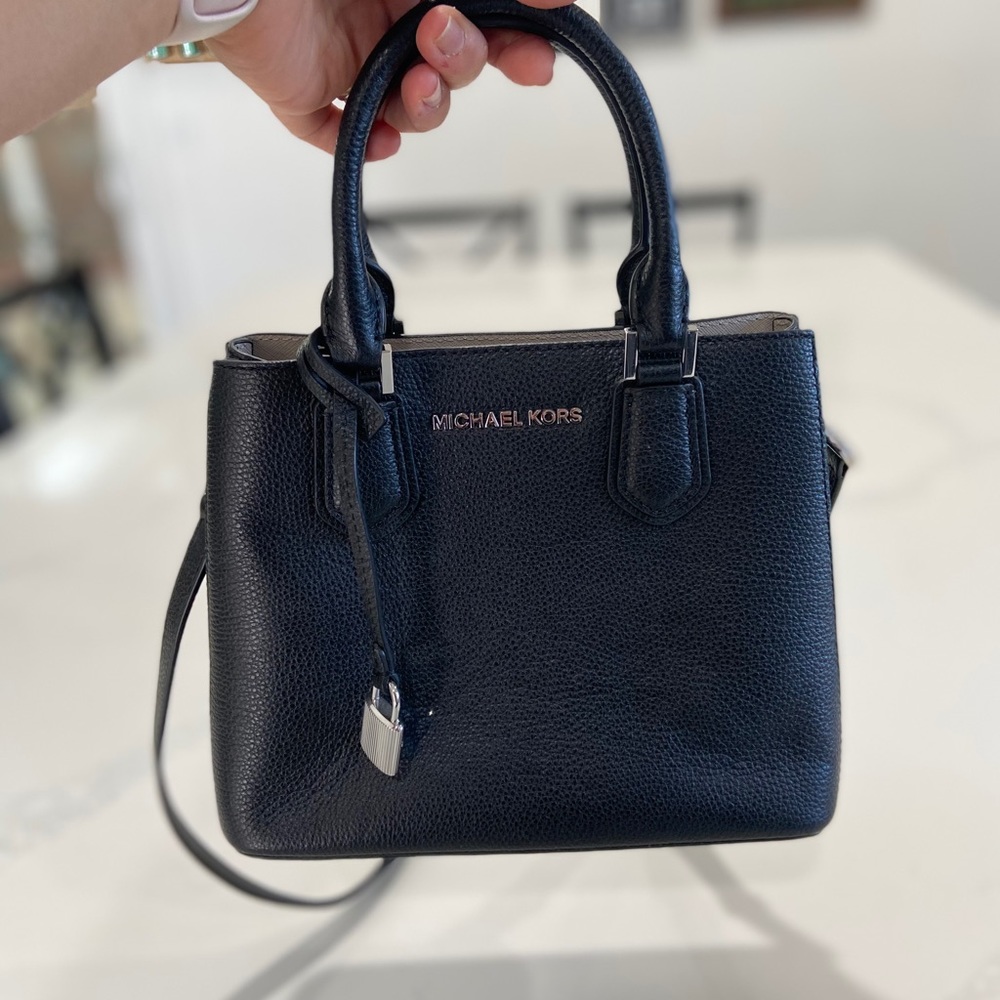 Michael Kors Mini Mercer Leather Crossbody - Picture 3 of 9